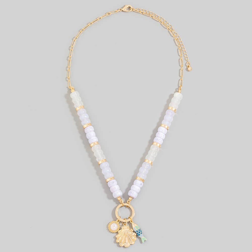 Sealife Charms Beaded Chain Necklace