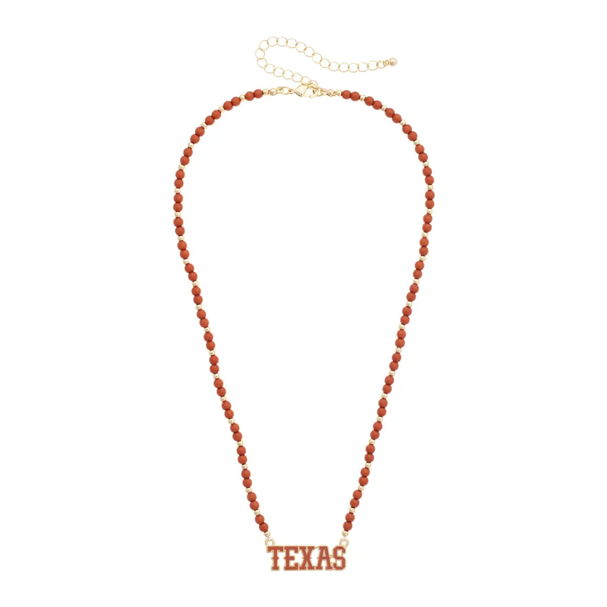 Canvas Texas Longhorns Beaded Spirit Necklace