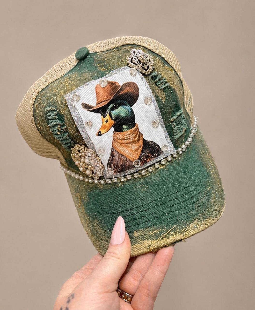 Graphic Shabby Bling Caps