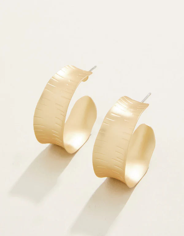 Spartina Queenie Midi Hoop Earrings Gold