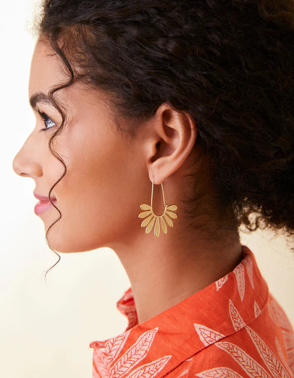 Spartina Palmetto Hoop Earrings Gold