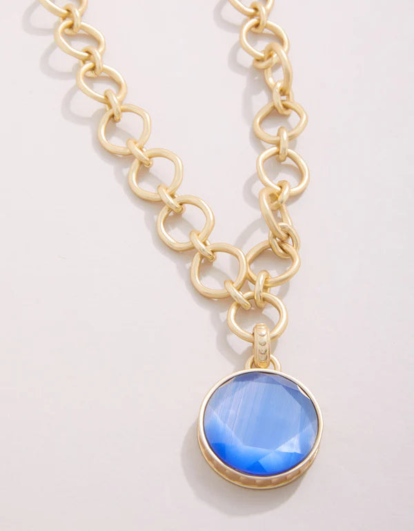 Spartina Naia Chunky Necklace 20" Optic Blue