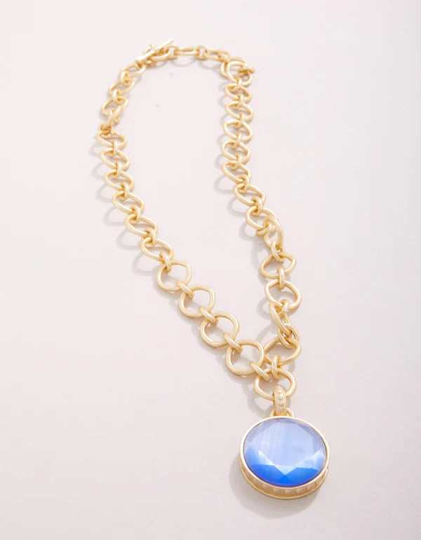 Spartina Naia Chunky Necklace 20" Optic Blue