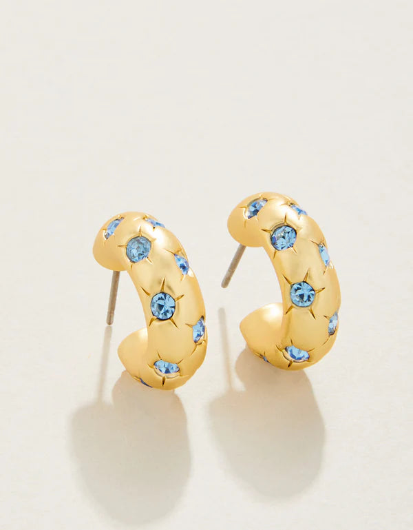 Spartina Chubby Hoop Earrings Blue
