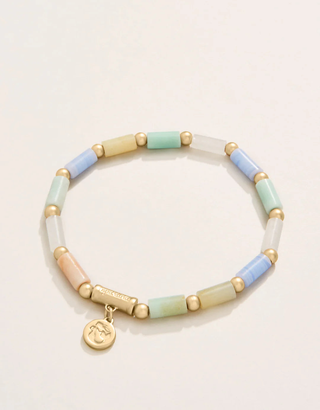 Spartina Stone Stretch Bracelet 4mm Frosty Green/Blue