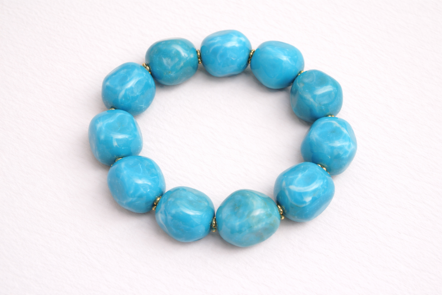 Turquoise Resin Stretch Bracelet