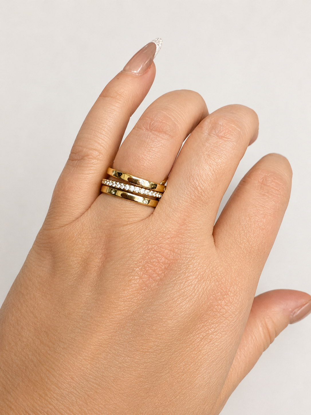 Layered Pave Ring