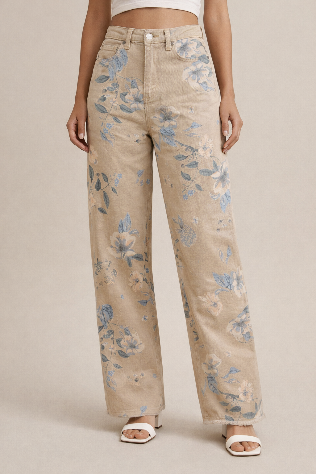 Flower Printed Soft Stretch Pant
