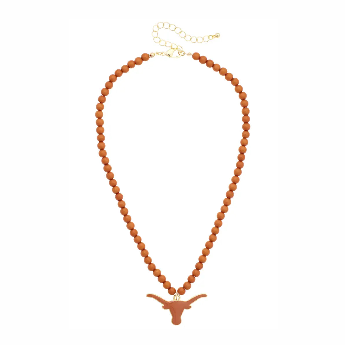 Canvas Texas Longhorns Beaded Logo Pendant Necklace