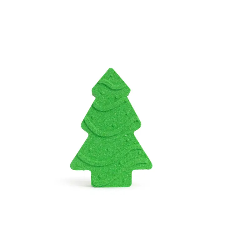 Green Christmas tree shaped bath fizzer