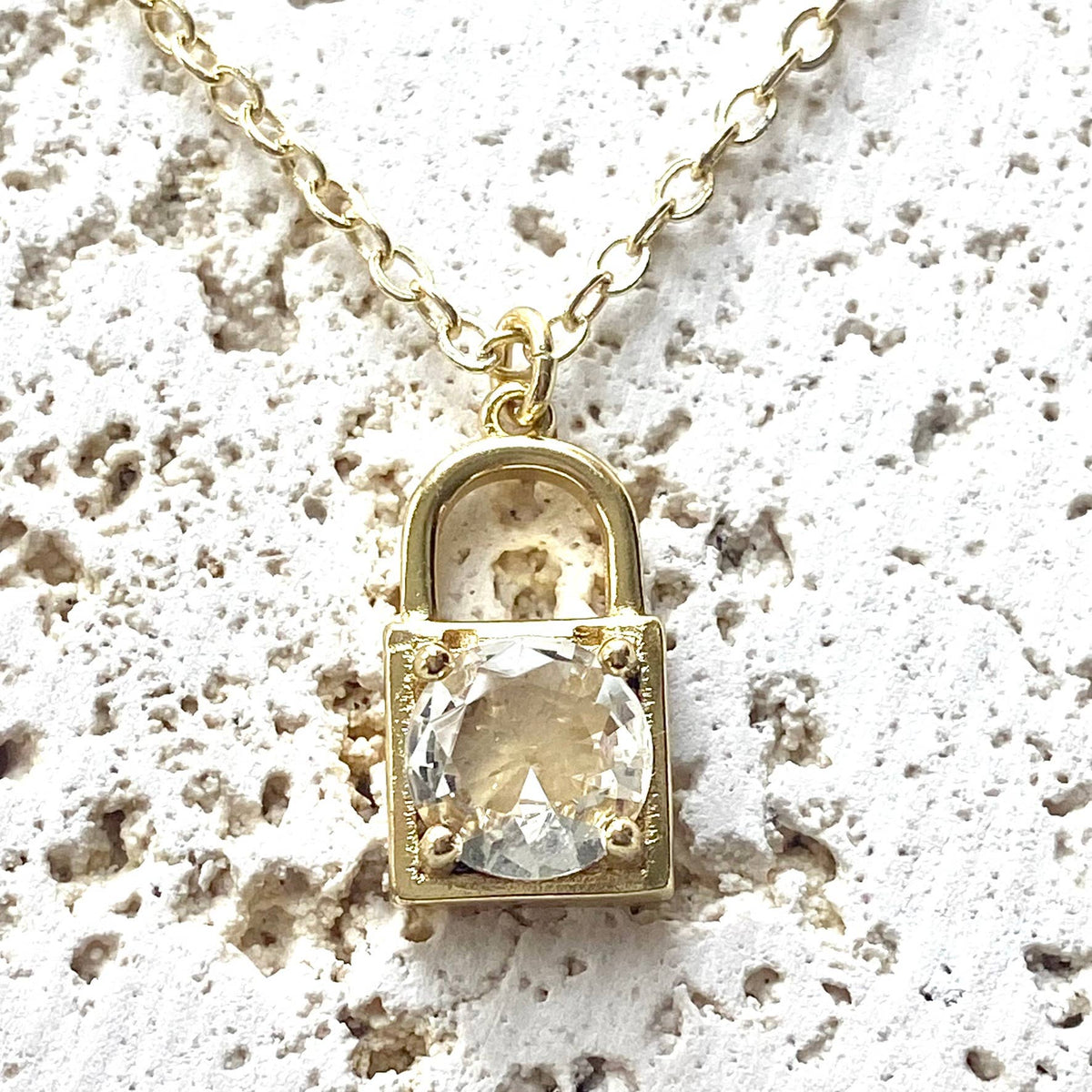Crystal Lock Designer Necklace