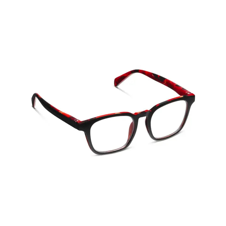 Peepers Latte Blue Light Glasses - Black/Fire Tortoise