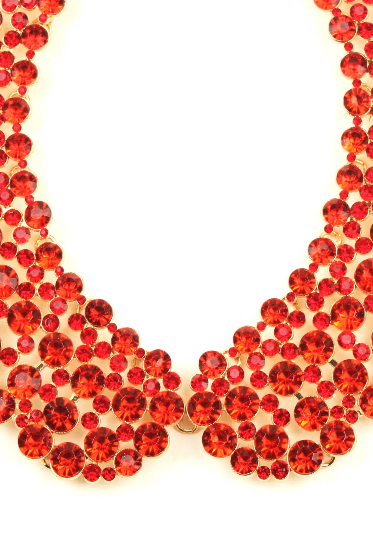 Diana Collar Statement Necklace - Red