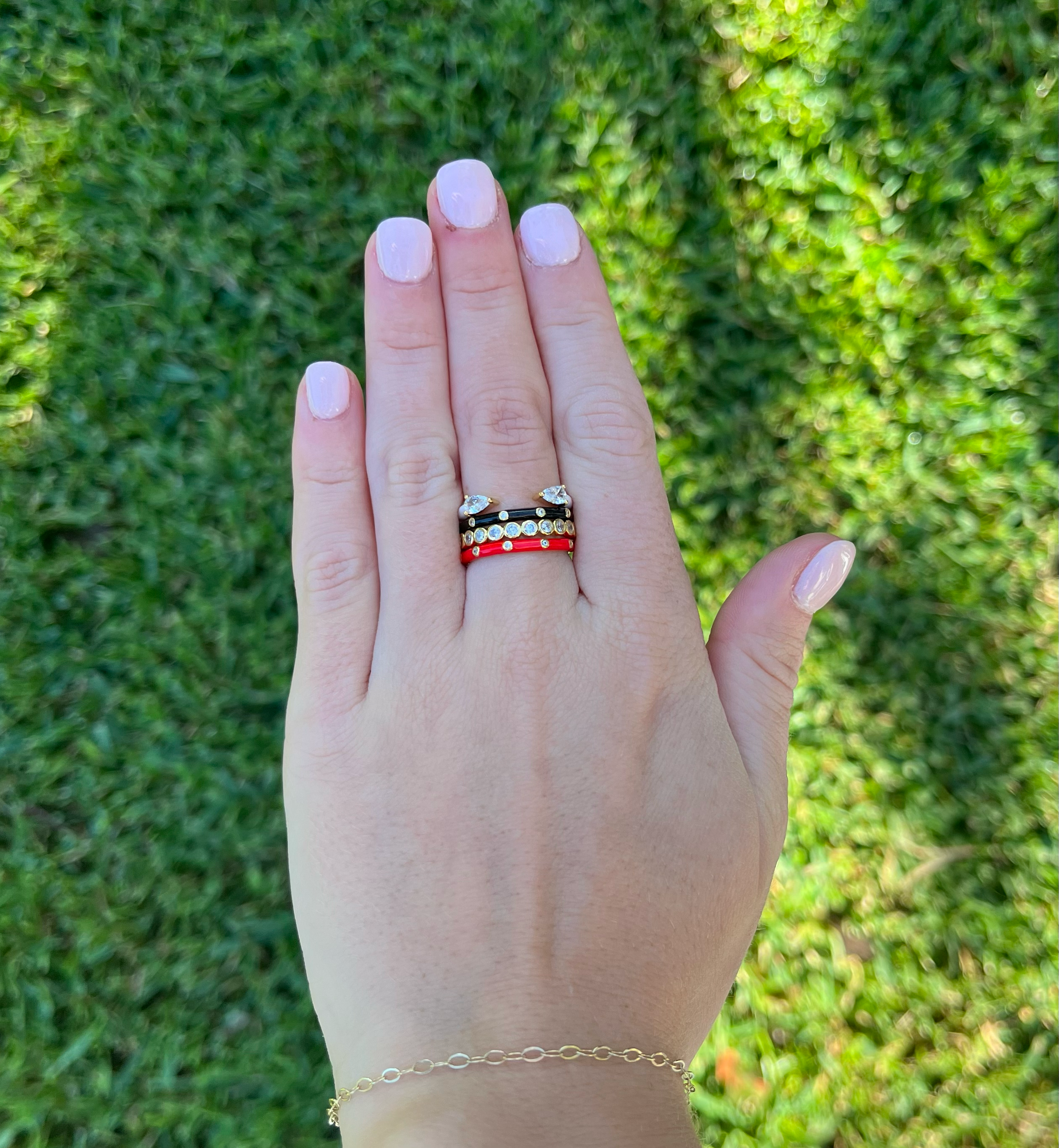 Texas Tech Four ring stack