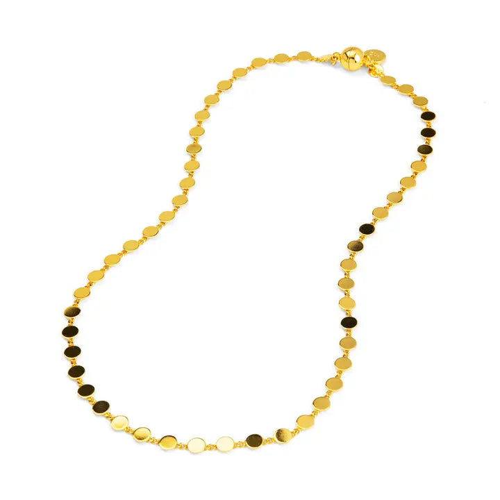 Dot Disc Chain Magnet Short Necklace
