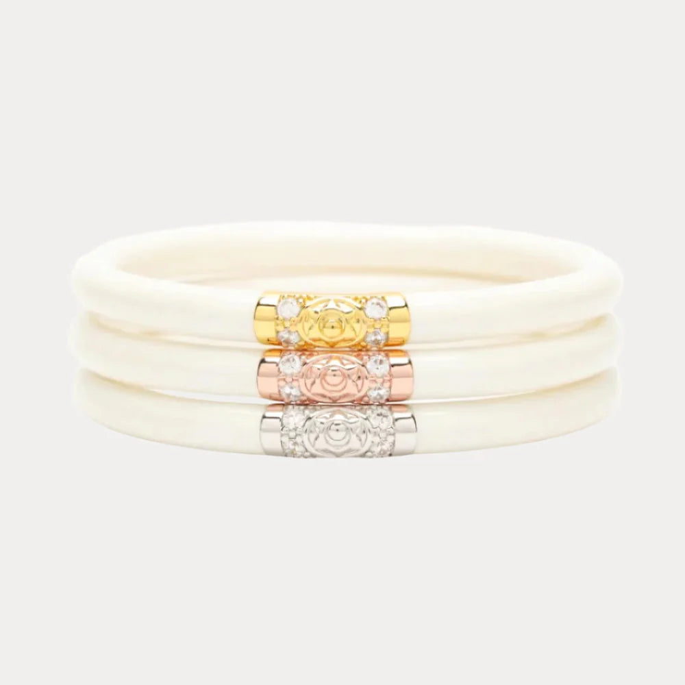 Budha Girl Ivory Three Kings All Weather Bangles - Large
