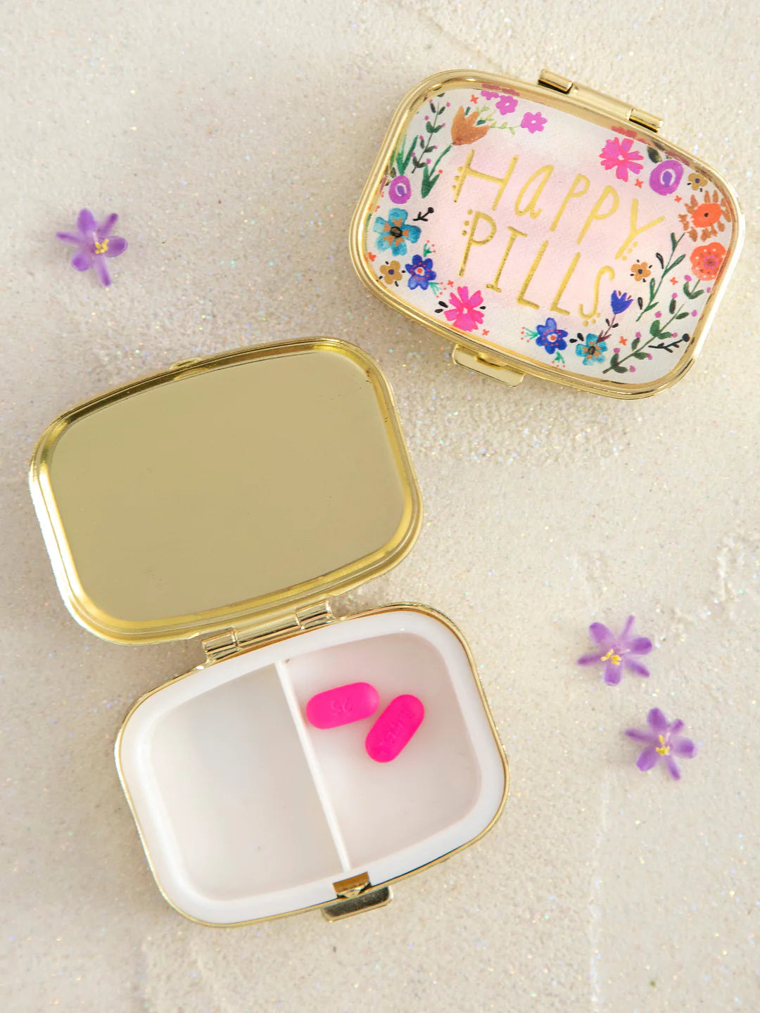 Natural Life Small Pill Case - Happy Pills — Accents Boutique, Marble Falls TX