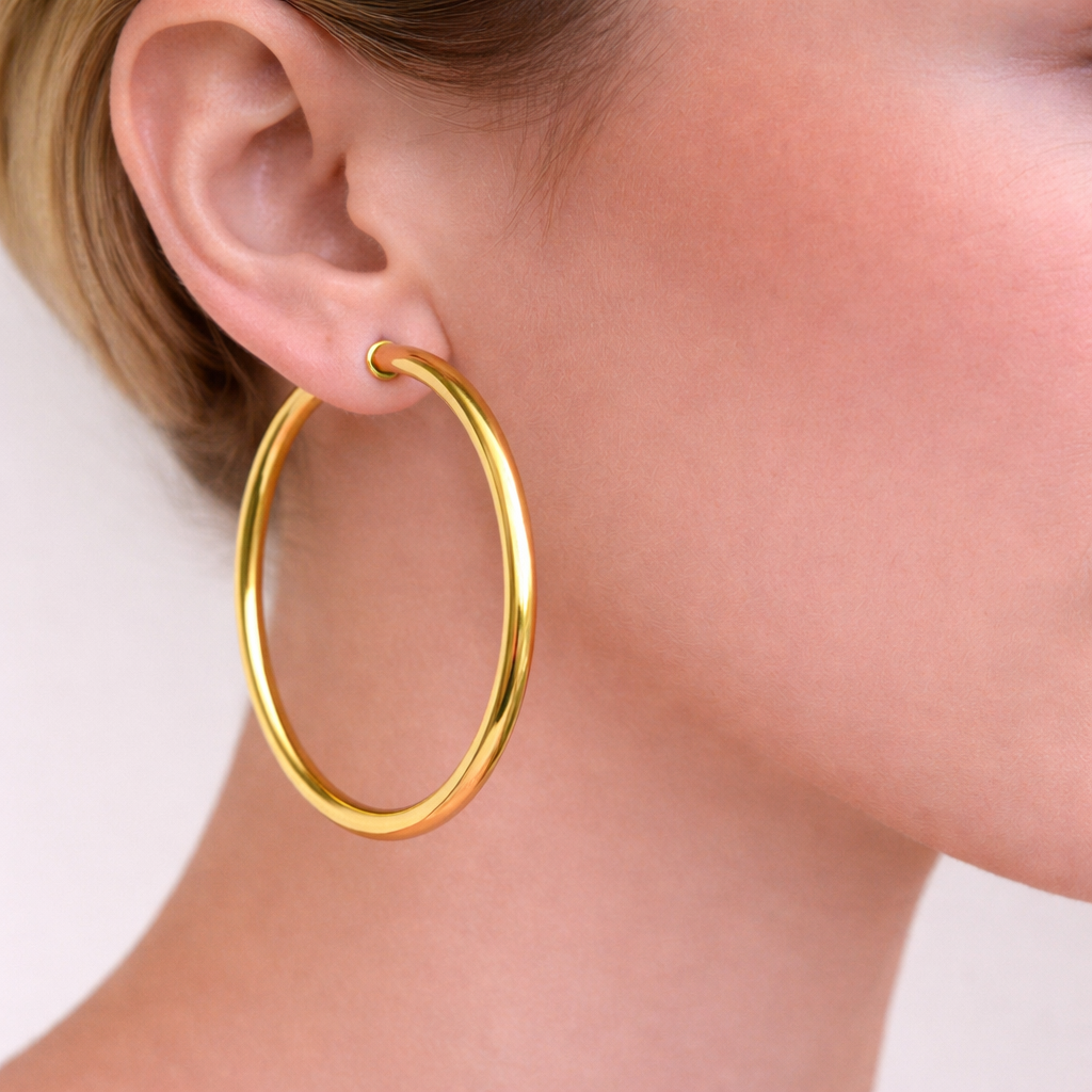 Zenzii Thin Shiny Metal Hoop