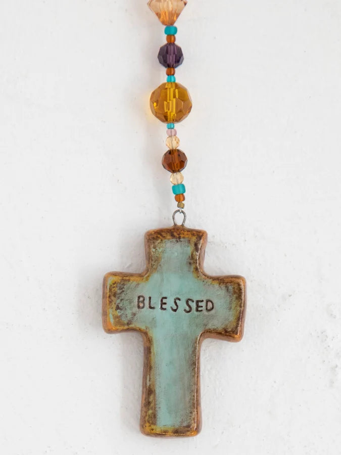 Natural Life Artisan Cross Car Charm