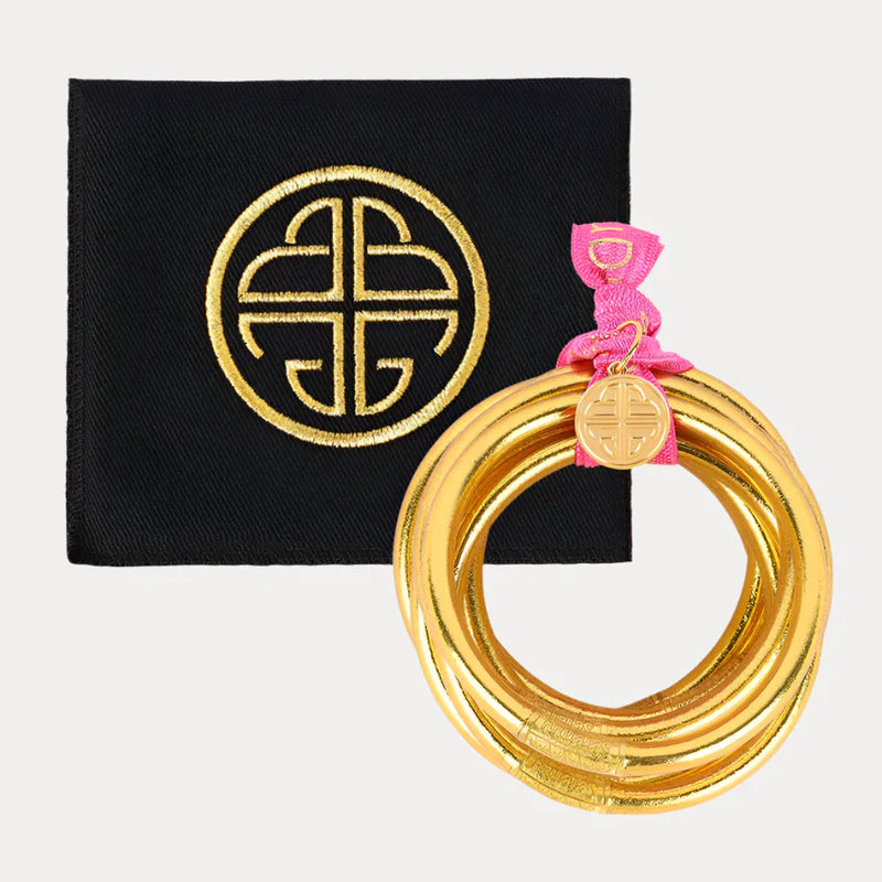 Budha Girl Gold All Weather Bangles® (Set of 6) - Serenity Prayer