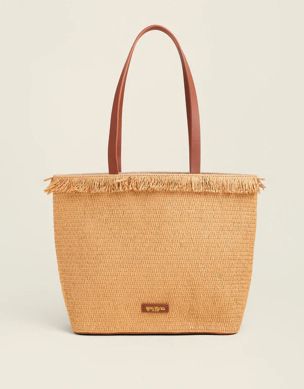 Spartina Straw Fringe Day Tote Flagler Resort Palm