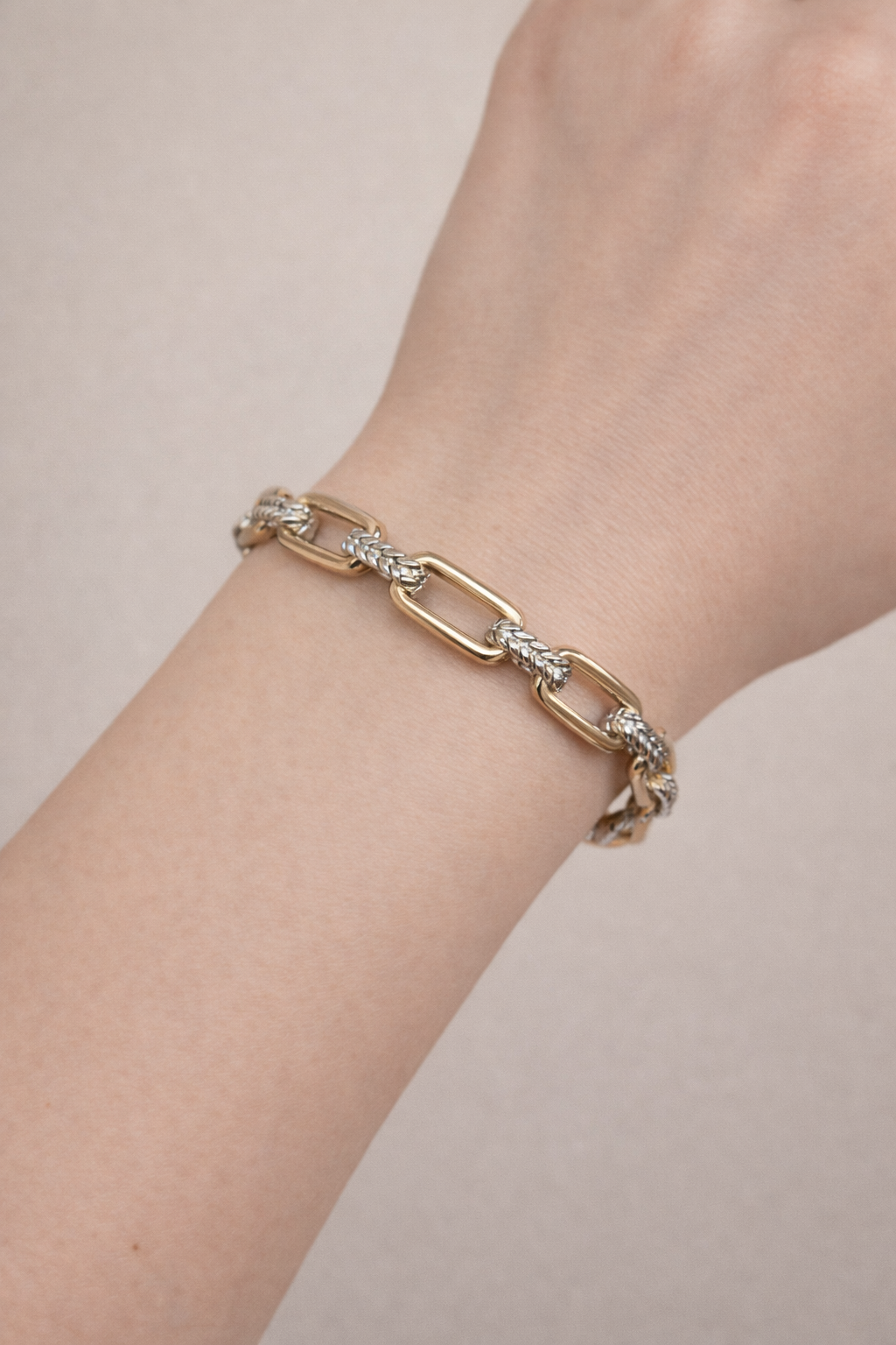 Dual Tone Link Bracelet