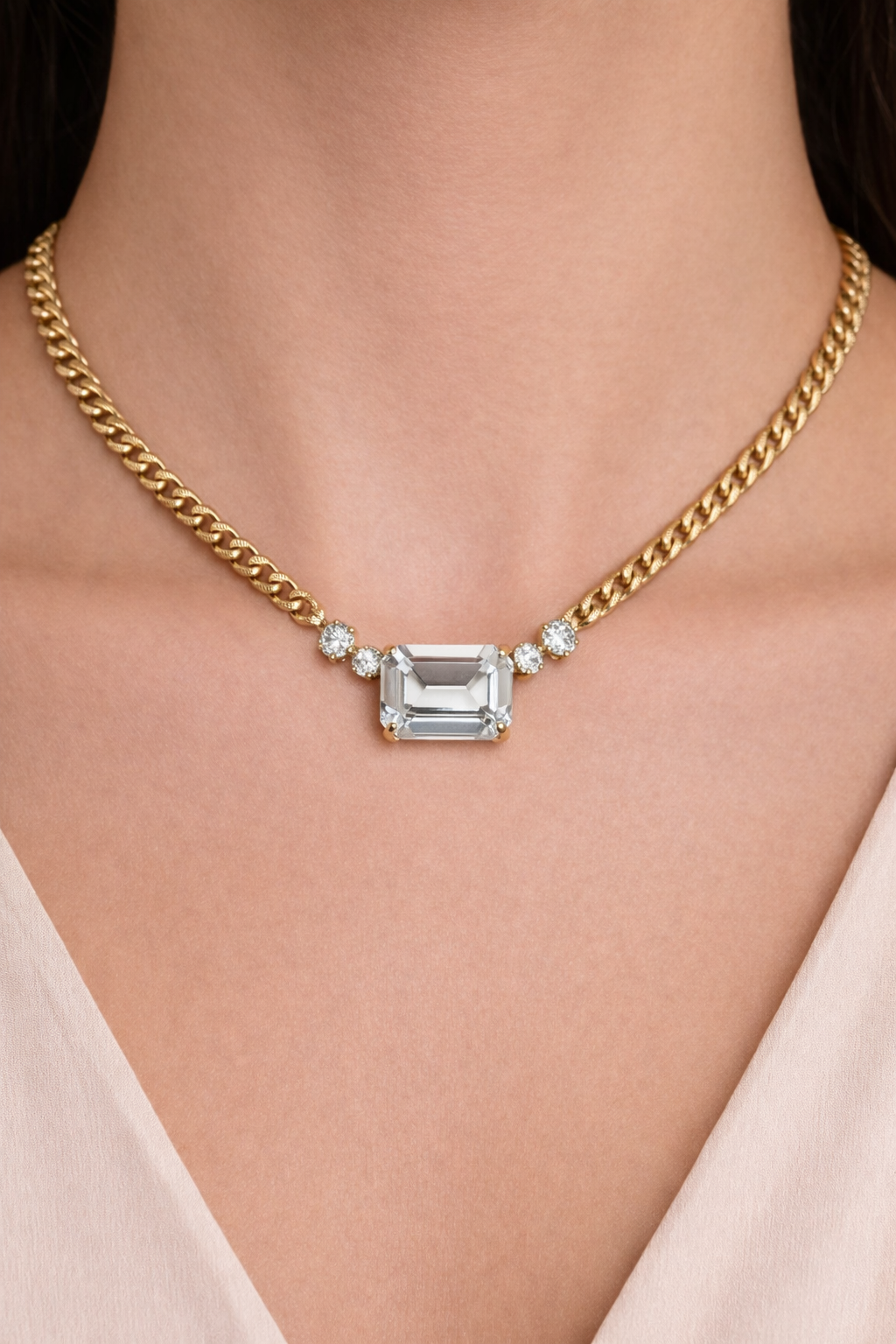Sorrelli Kathleen Studded Pendant Necklaces - Crystal — Accents Boutique, Marble Falls TX