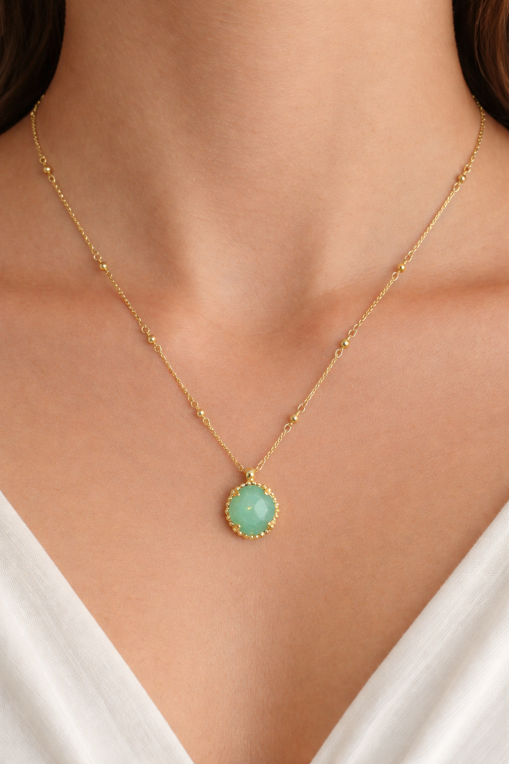 Sorrelli Cushion-Cut Pendant Necklace - Pacific Opal