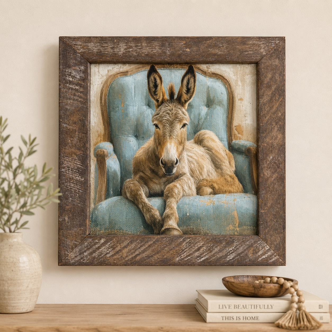 Wood Frame Animal Prints