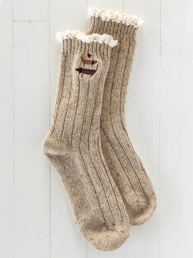 Natural Life Little Things Embroidered Socks