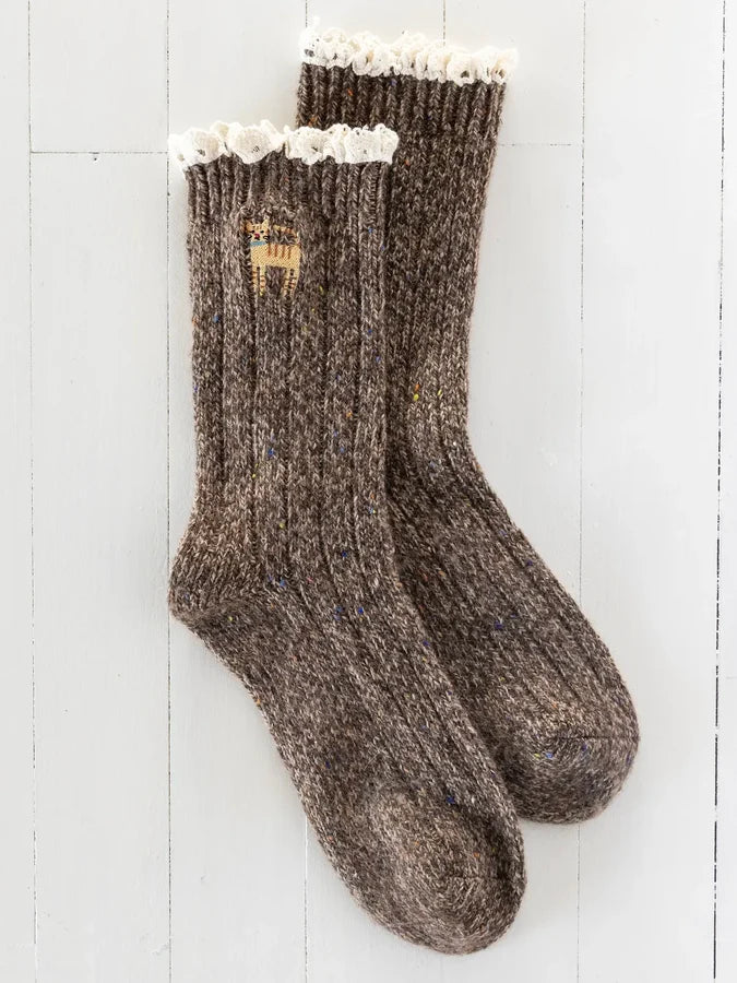 Natural Life Little Things Embroidered Socks
