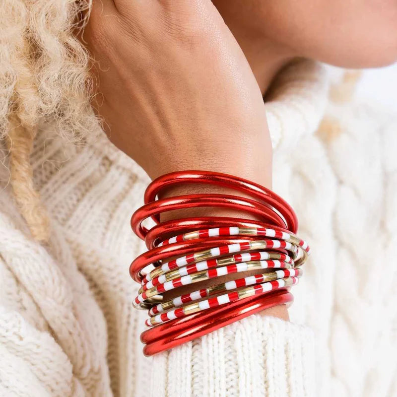 Budha Girl Crimson All Weather Bangles® (Set of 3) - Serenity Prayer