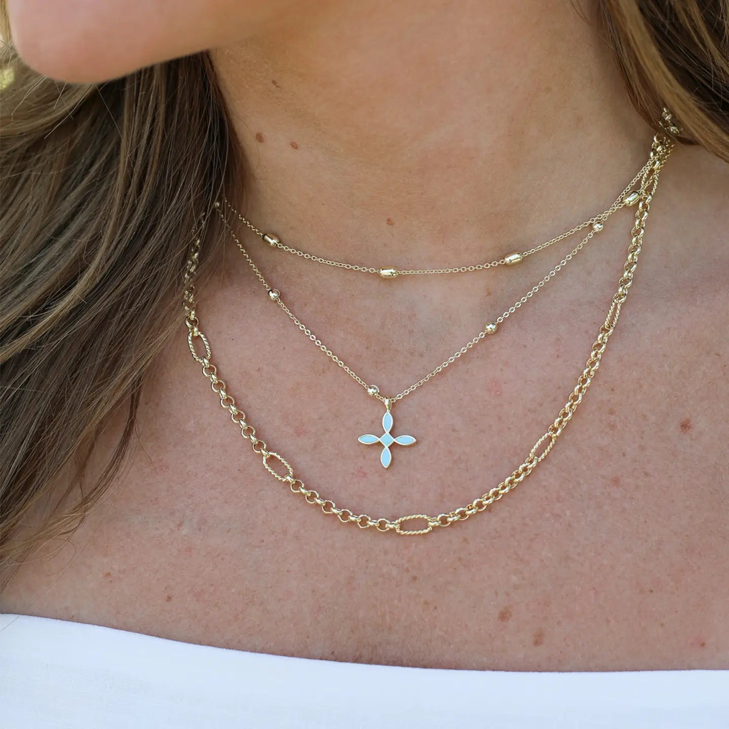 Everyday Beaded Necklace - Gold