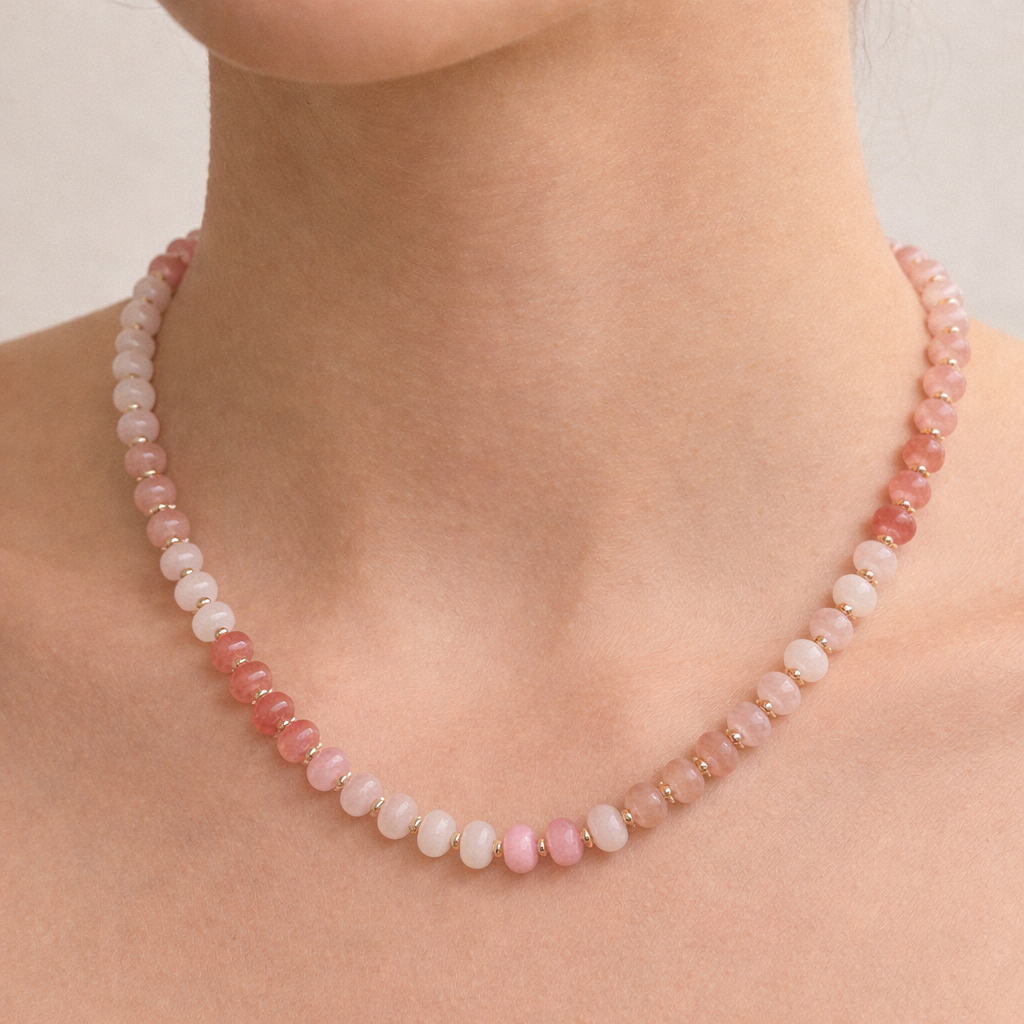 Natural Stone Beaded Necklace