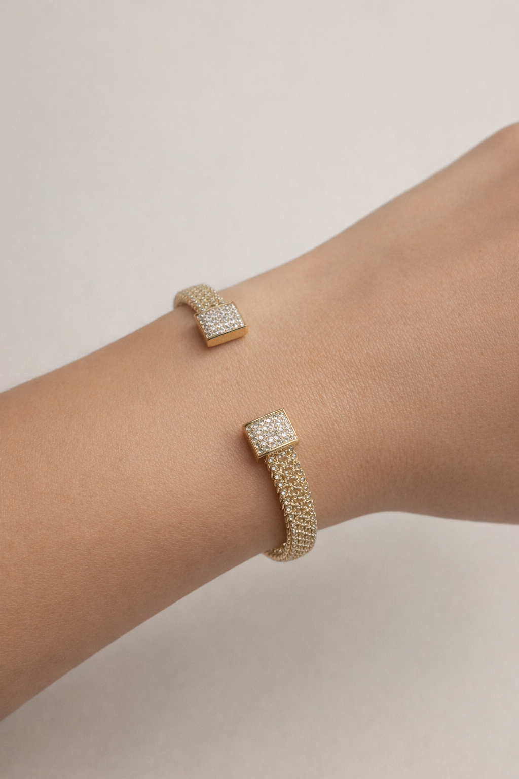 Pave Square Wrap Bracelet