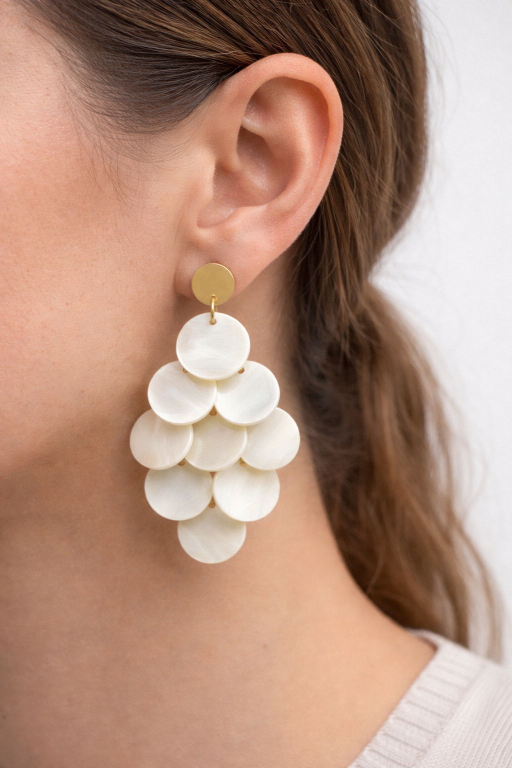 Michelle McDowell Marina White  Earrings