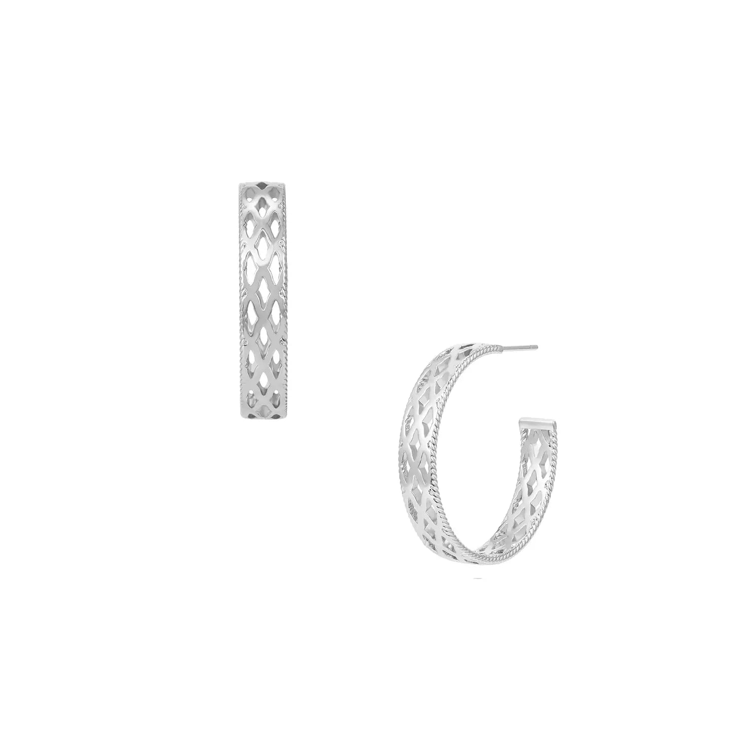 Graceful Mini Hoop Earrings - Silver