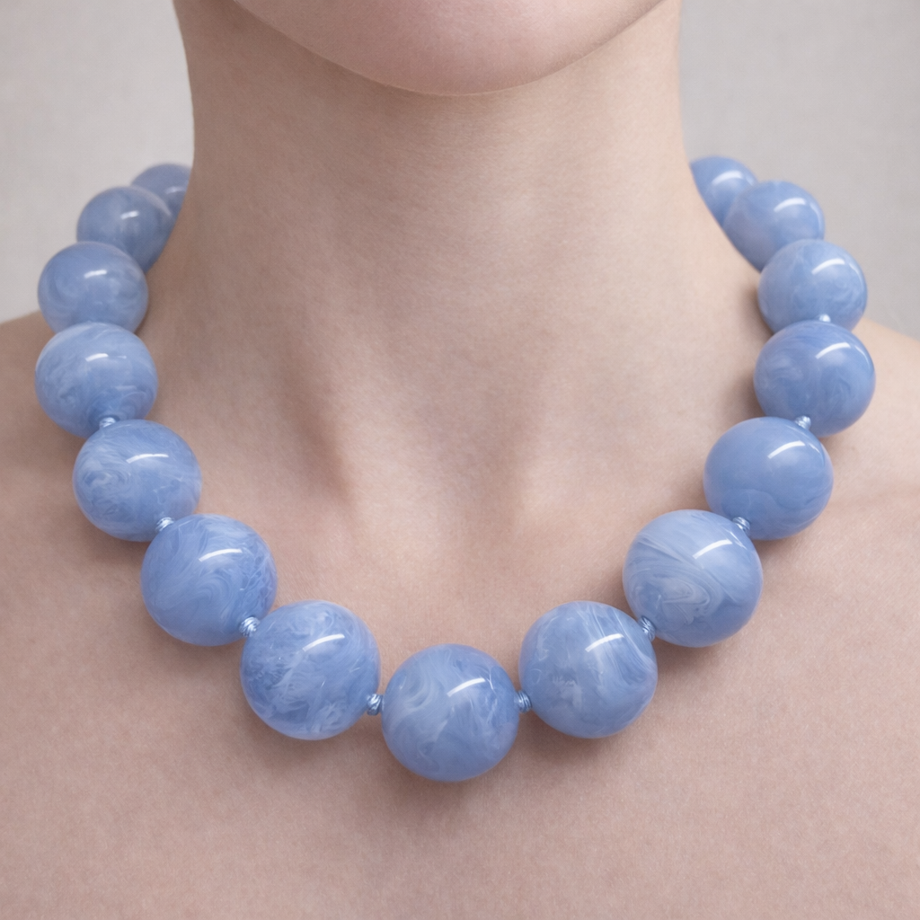 Large Resin Beaded Necklace