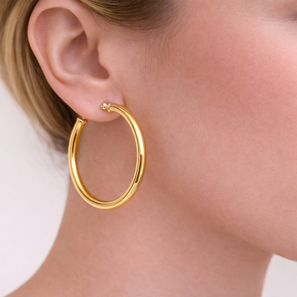 Zenzii Large Metal Hoops