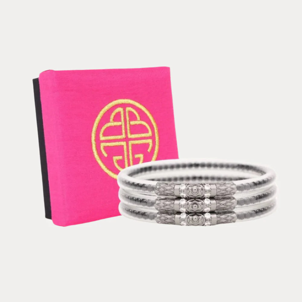 Budha Girl Three Queens All Weather Bangles® (AWB®) - Black Spinel