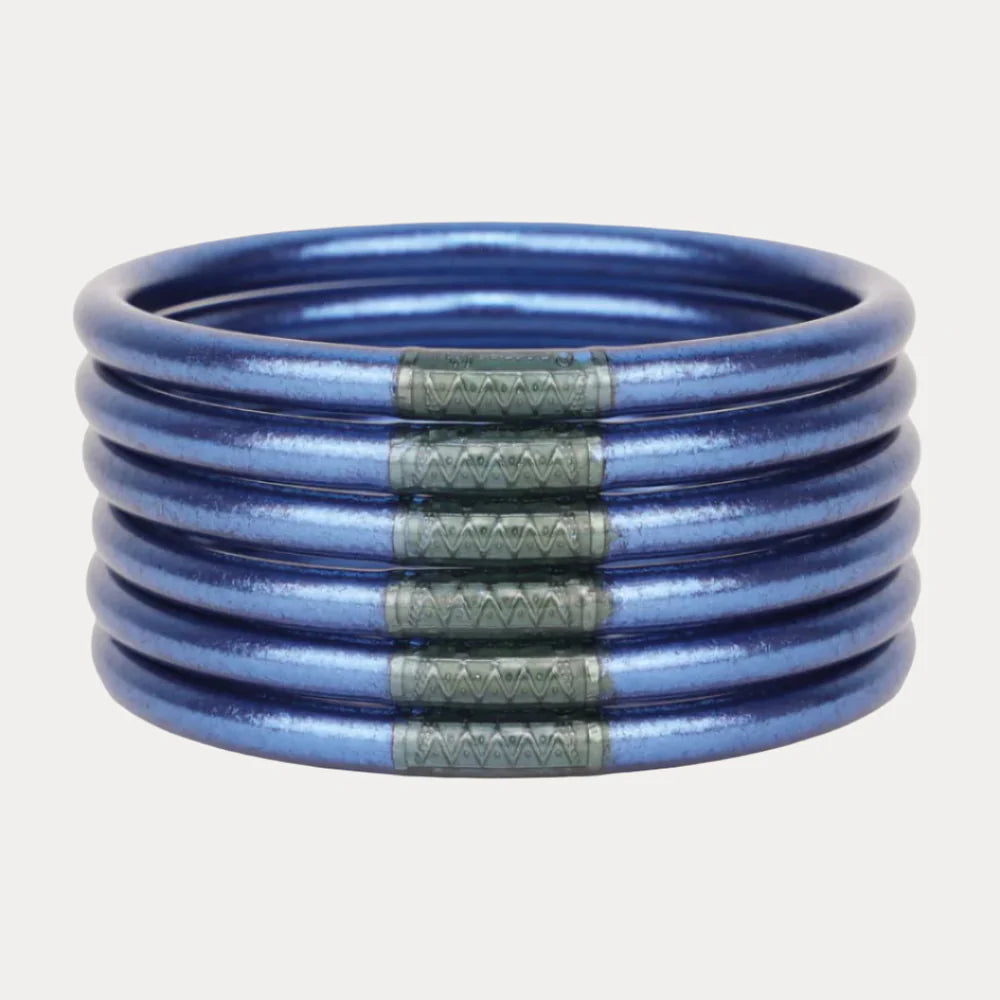 Budha Girl Marine All Weather Bangles® (Set of 6) - Serenity Prayer