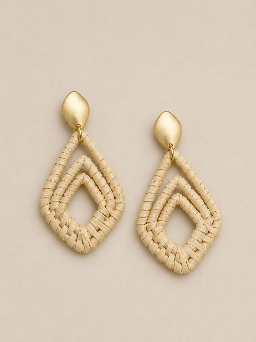 Spartina Jesse Wicker Earrings White