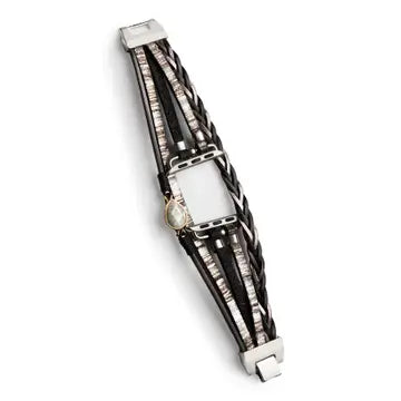 Black Bohemian Leather Apple Watch Band — Accents Boutique, Marble Falls TX