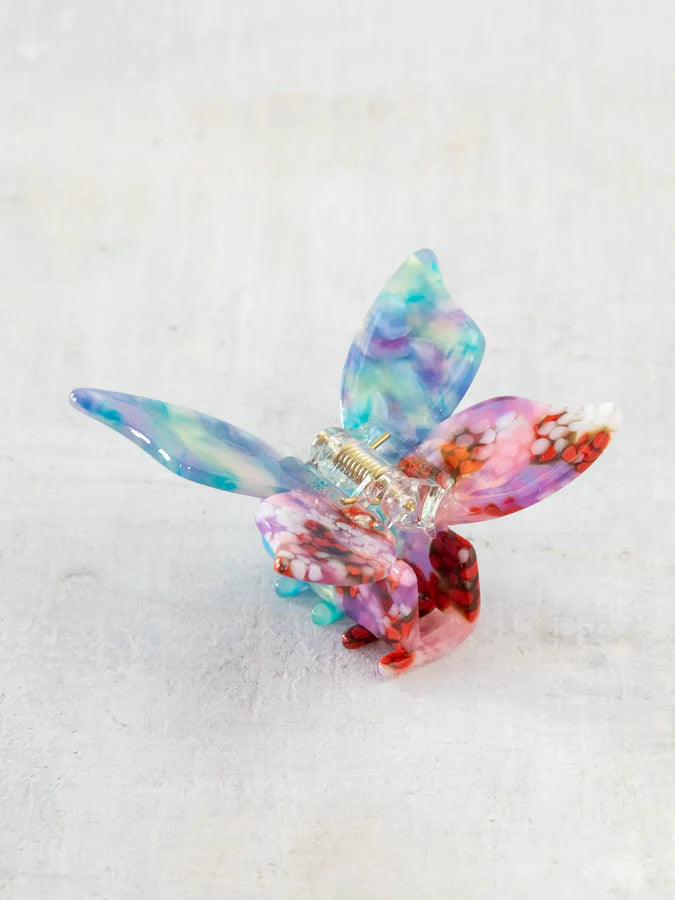Natural Life Icon Hair Claw Clip - Dusty Blue Butterfly