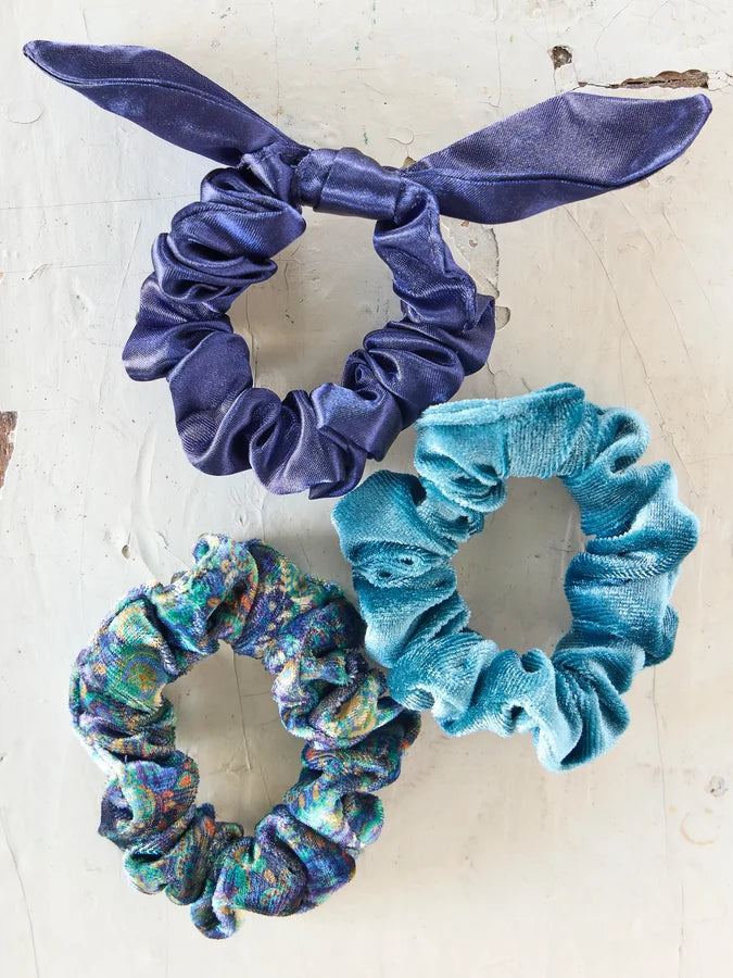 Natural Life Mixed Print Bow Scrunchies, Set of 3