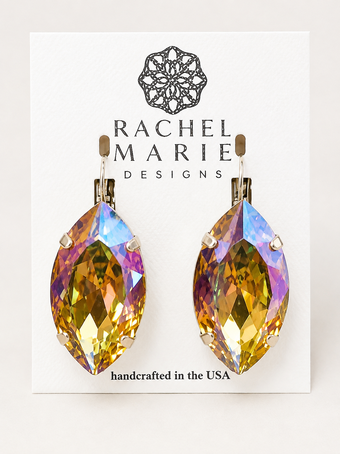 Champagne Crystal Drop Earrings