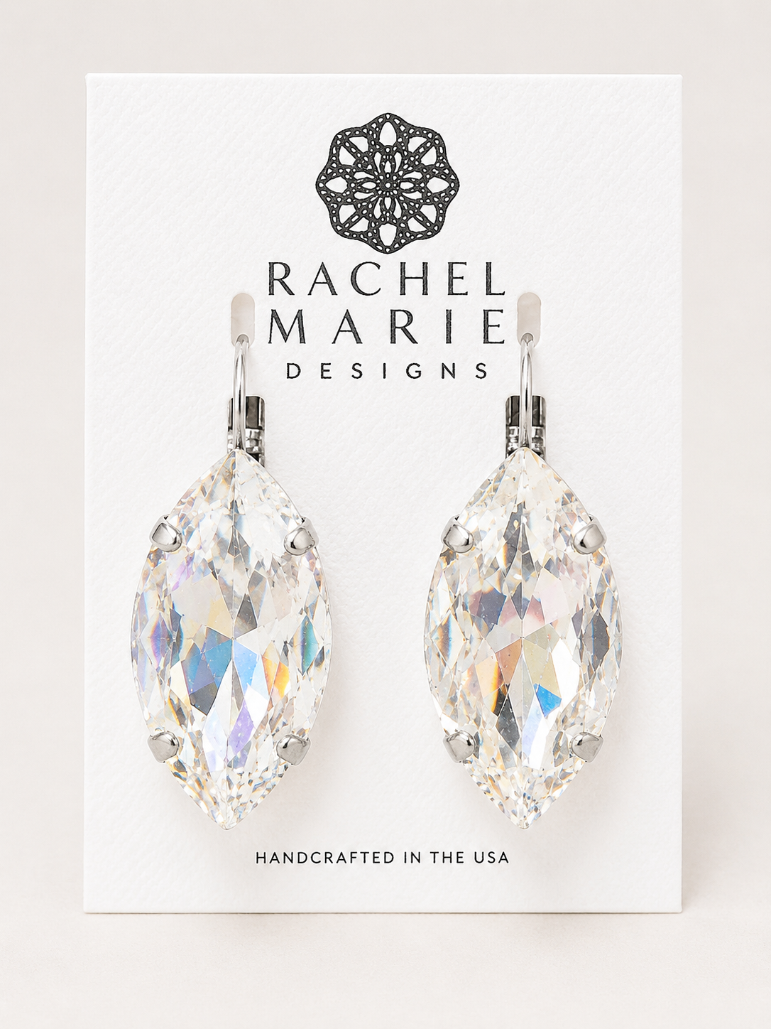 Crystal Marquis Statement Drop Earrings