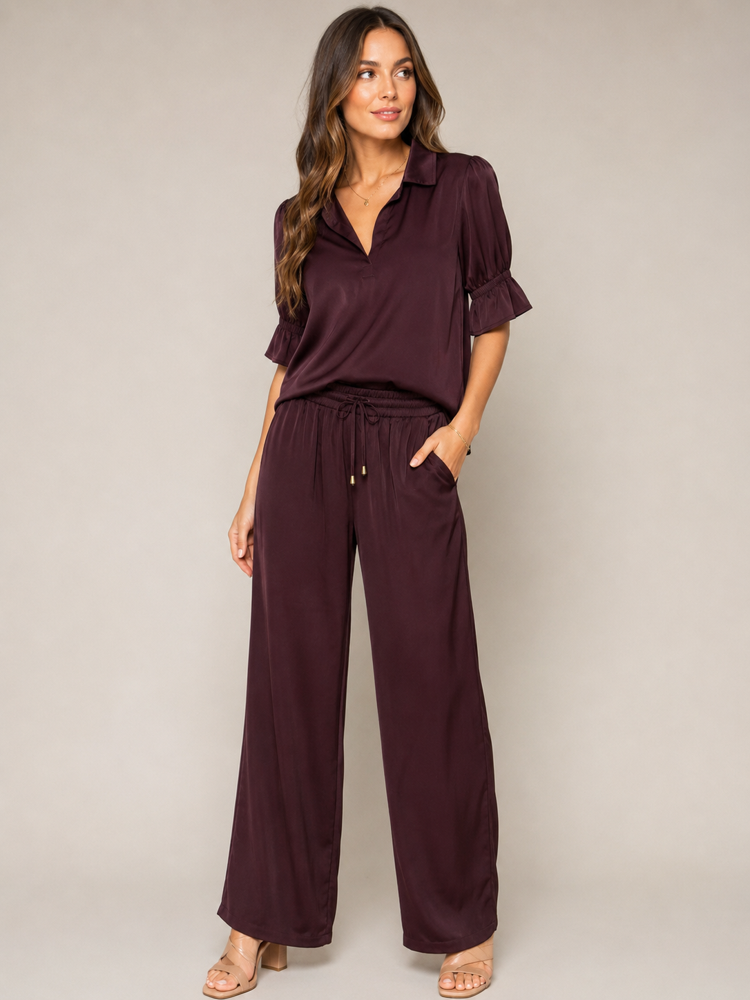 The Luxe Life Satin Pant Set