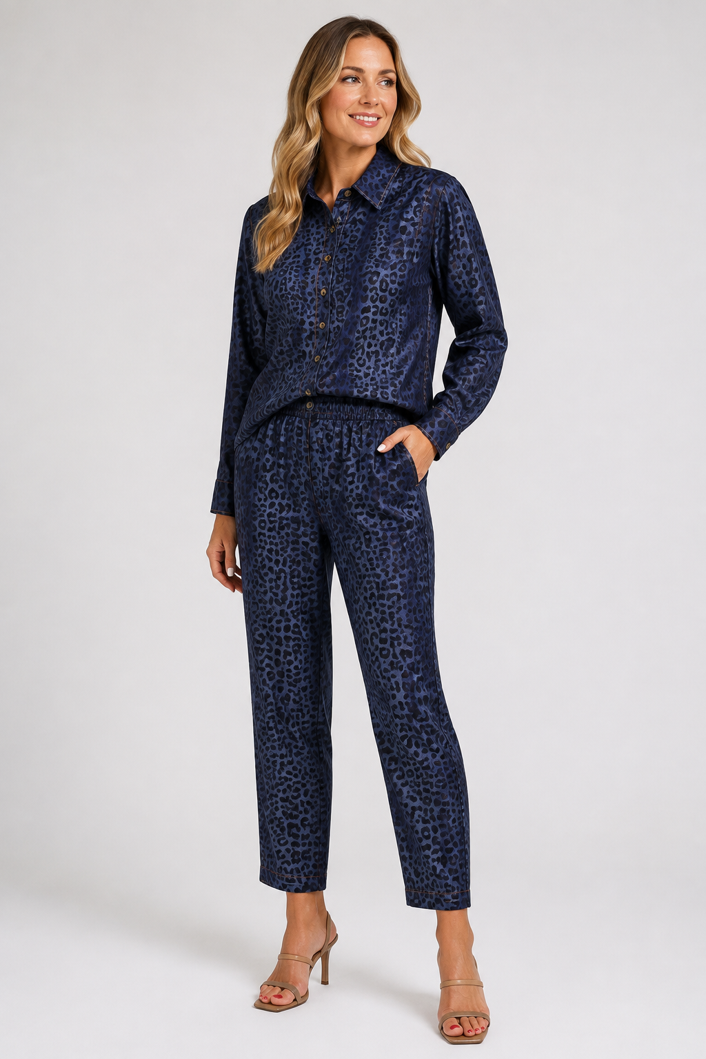Midnight Leopard Pant Set