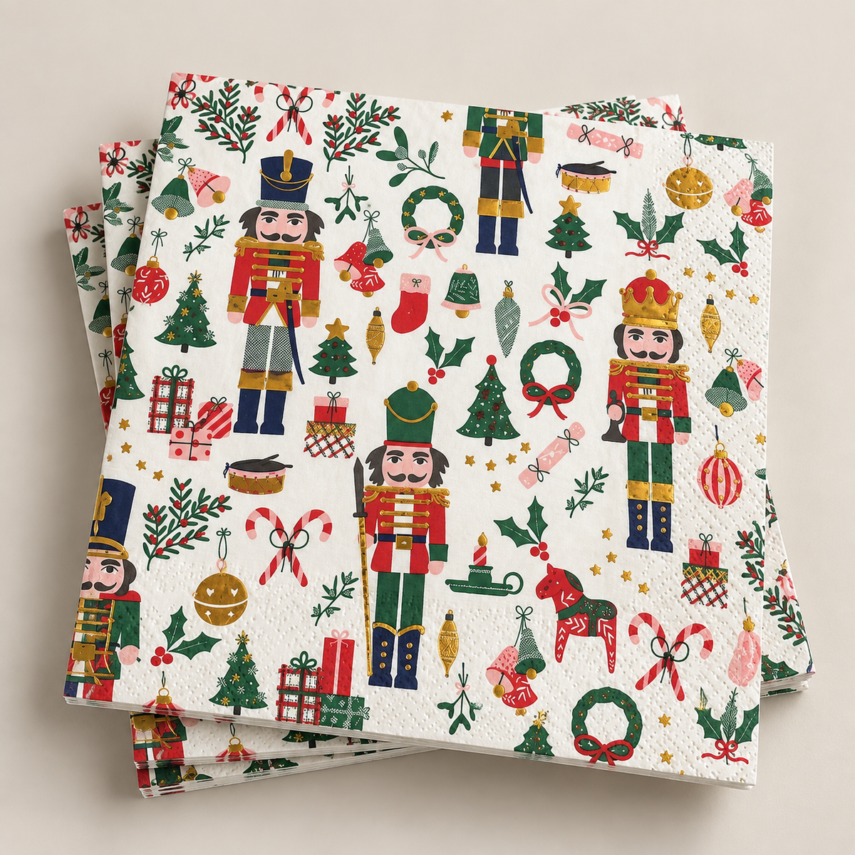 Traditional Nutcracker Cocktail Napkins